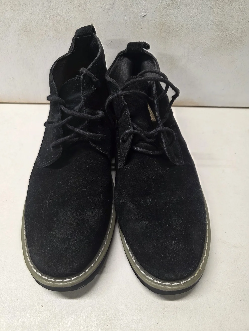 Men’s Black Suede Chukka Desert Boots Lace Up Shoes EU Size 42
